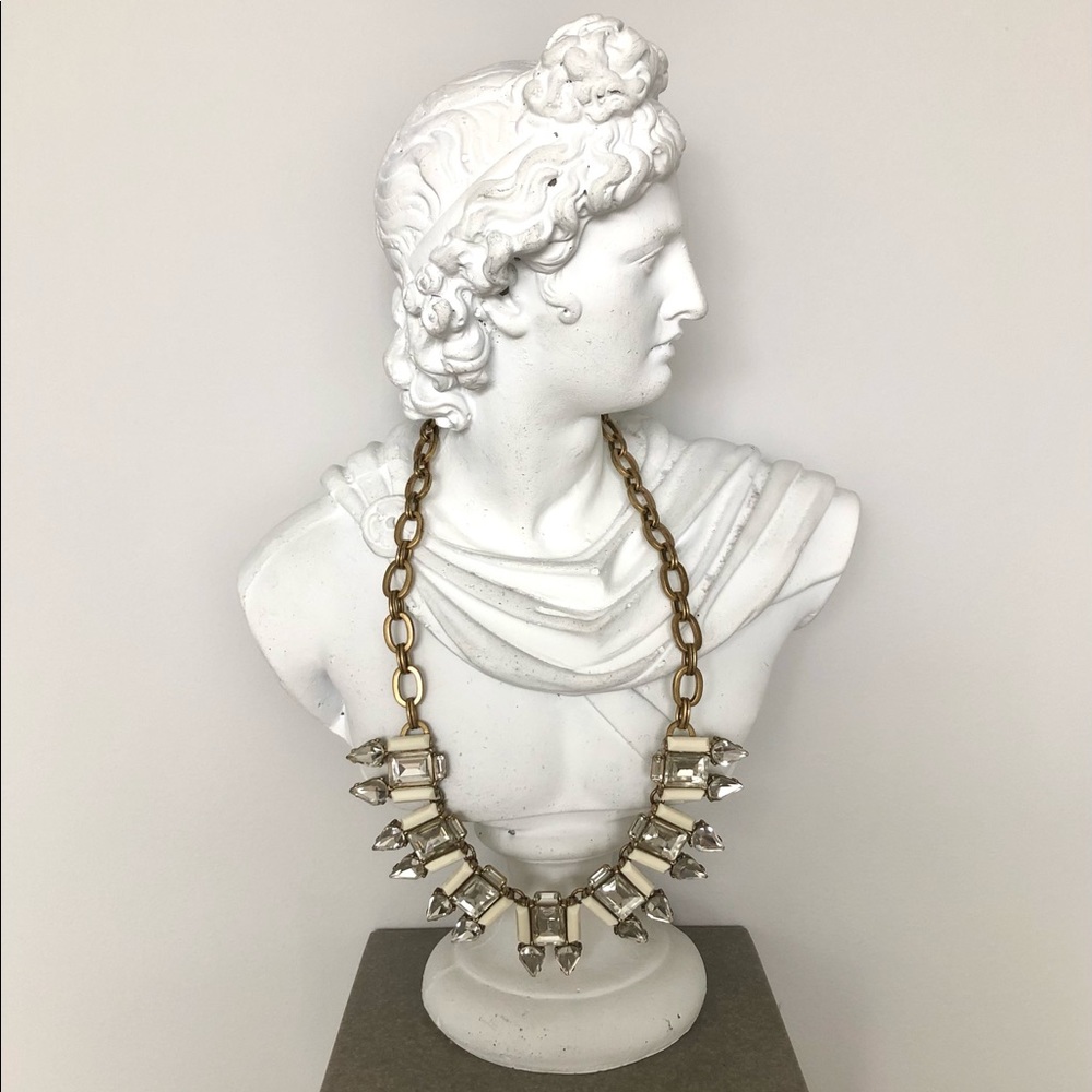 J. Crew Ivory & Clear Statement Necklace